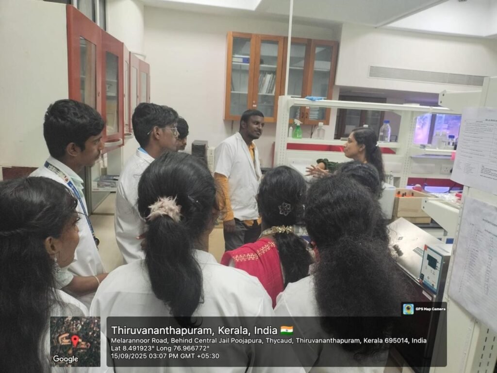 Industrial Visit on Rajiv Gandhi Centre for Biotechnology, An Institute of Biotechnology Research and Innovation