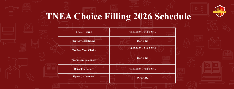 TNEA Choice Filling 2026 Schedule